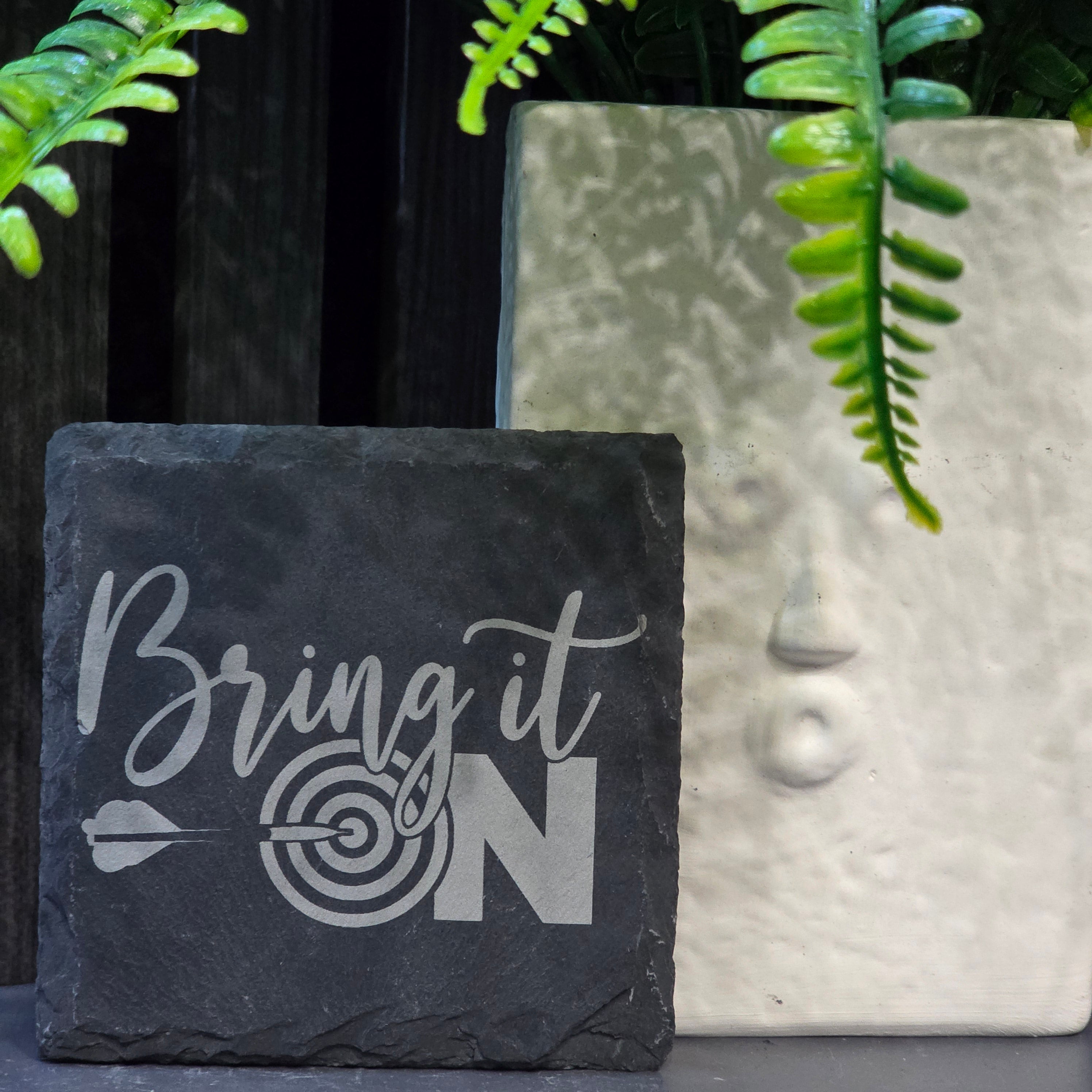 Darts Inspired Slate Coasters