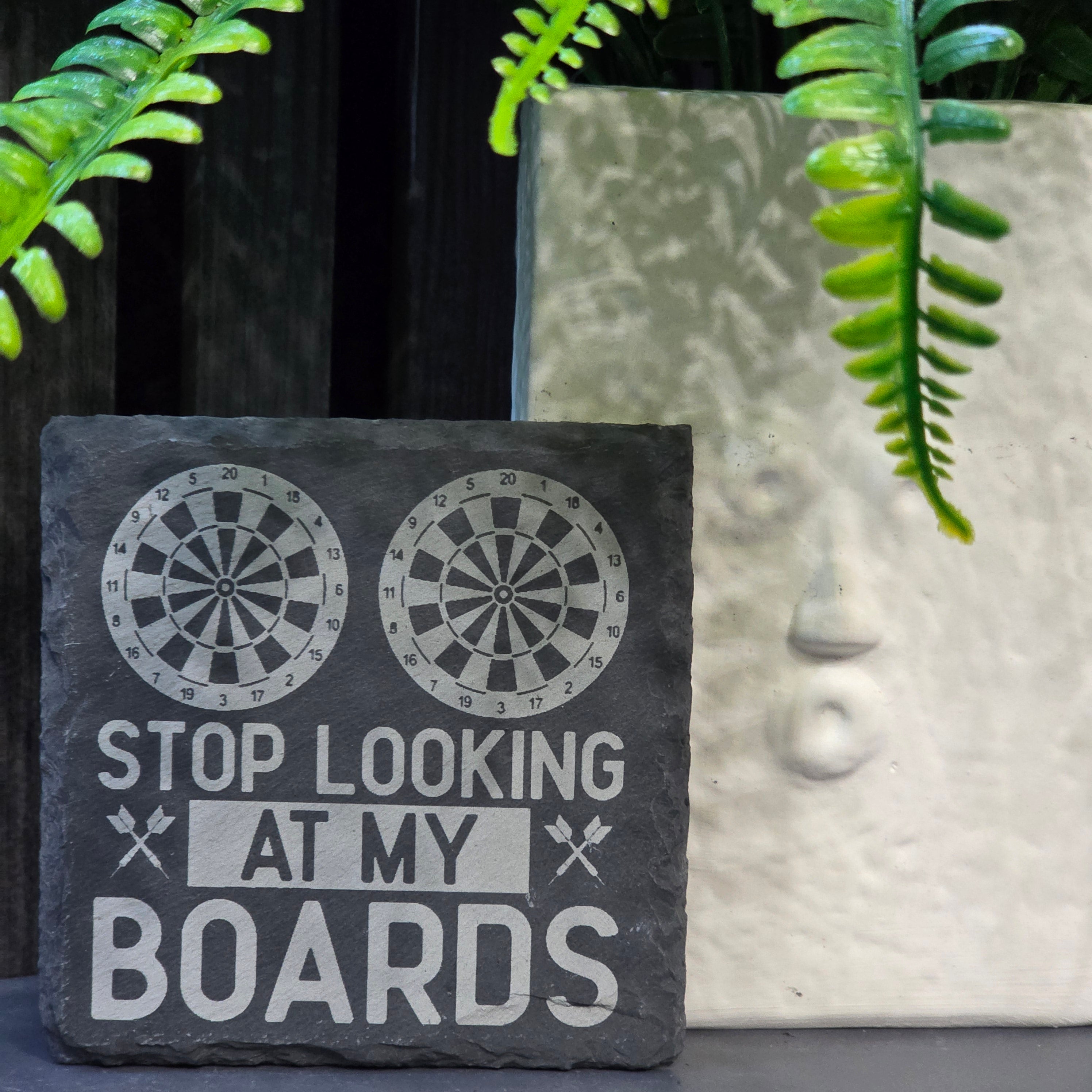 Darts Inspired Slate Coasters