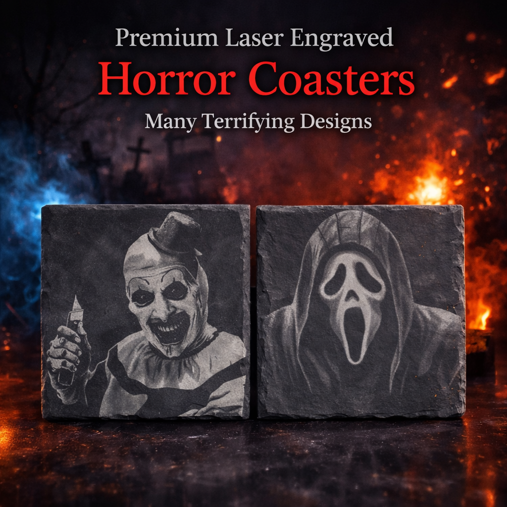 Horror Character Slate Coasters
