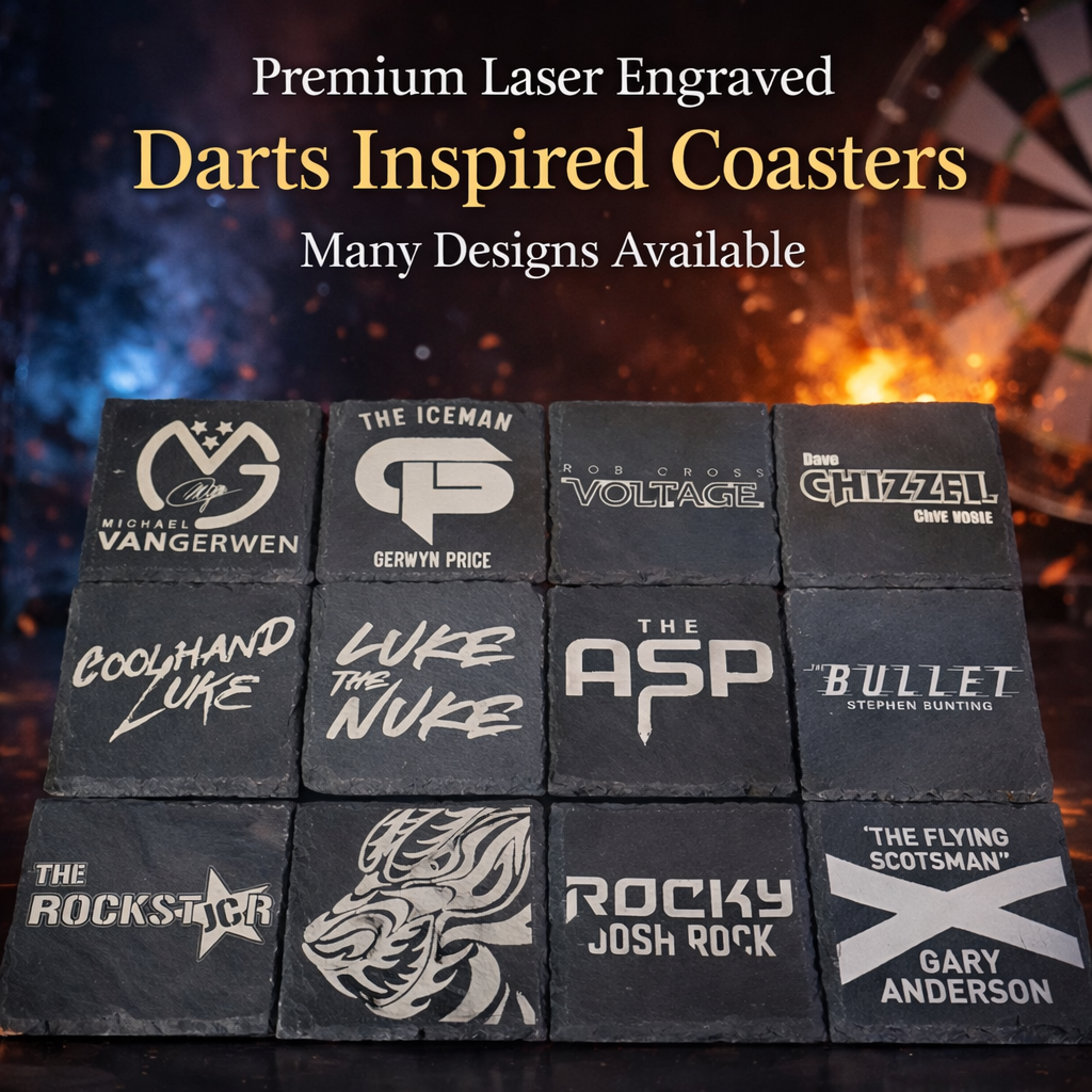 Darts Inspired Slate Coasters