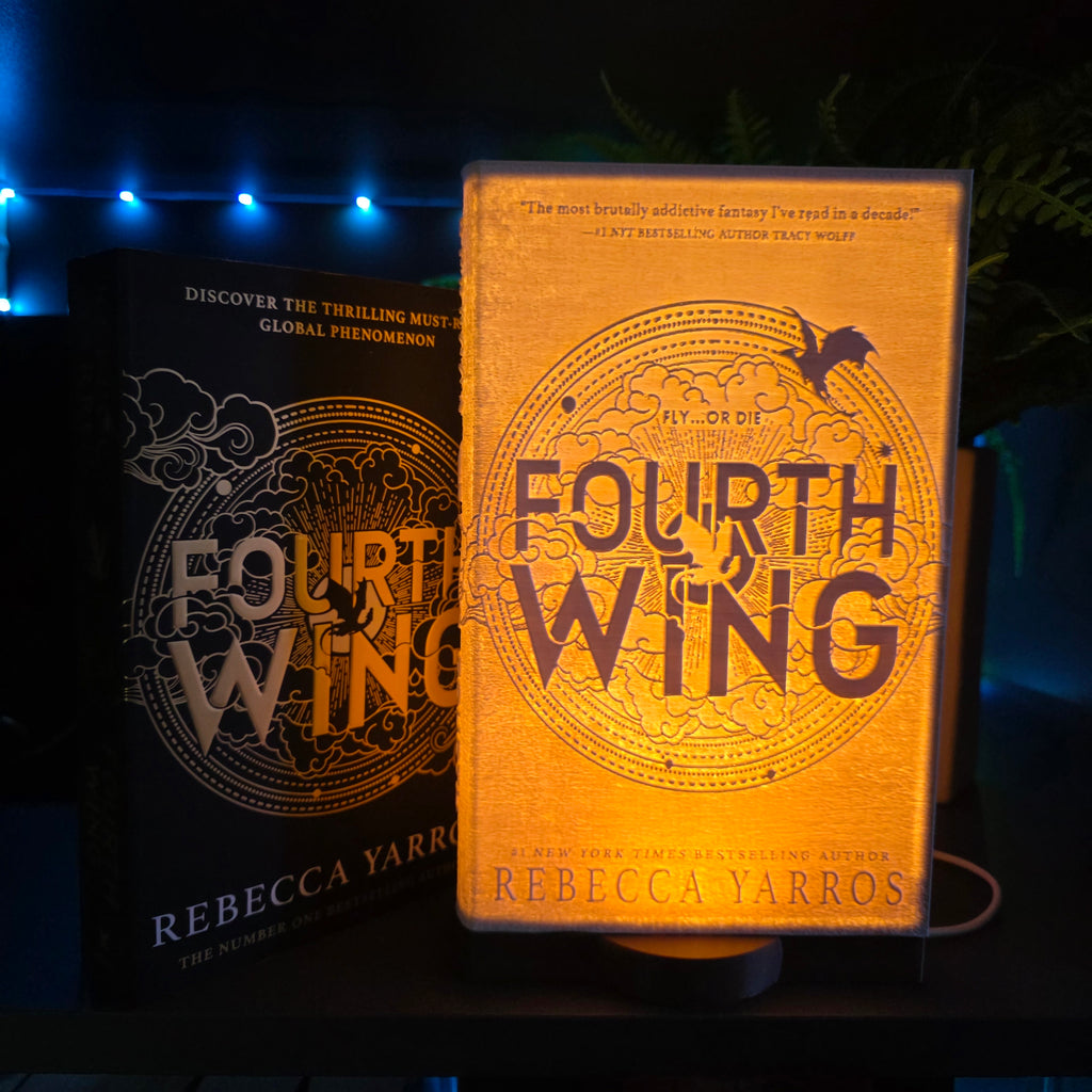 Fourth Wing Inspired 3D Printed LED Book Light with Stand