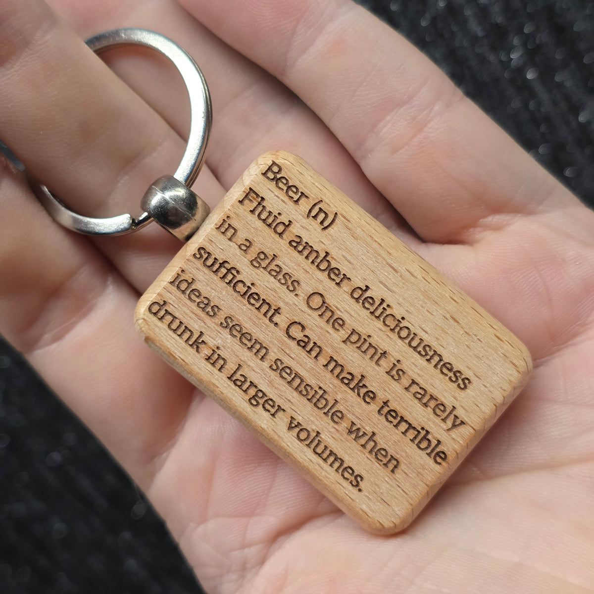 Laser Engraved Wooden Keychains – Funny, Rude & Sweary Quote Keyrings | 18+ Adult Gifts