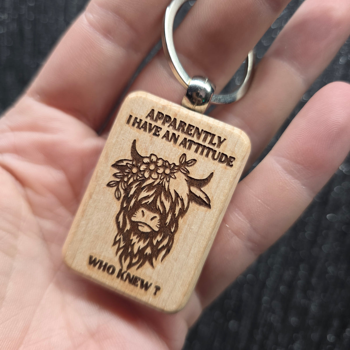 Laser Engraved Wooden Keychains – Funny, Rude & Sweary Quote Keyrings | 18+ Adult Gifts