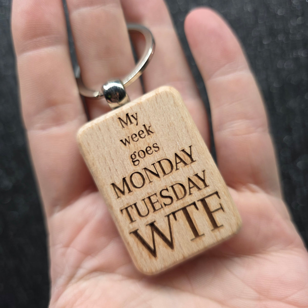 Laser Engraved Wooden Keychains – Funny, Rude & Sweary Quote Keyrings | 18+ Adult Gifts