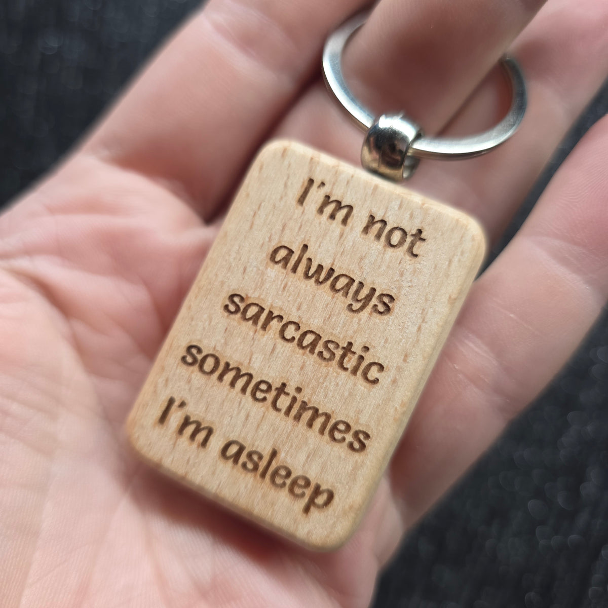 Laser Engraved Wooden Keychains – Funny, Rude & Sweary Quote Keyrings | 18+ Adult Gifts