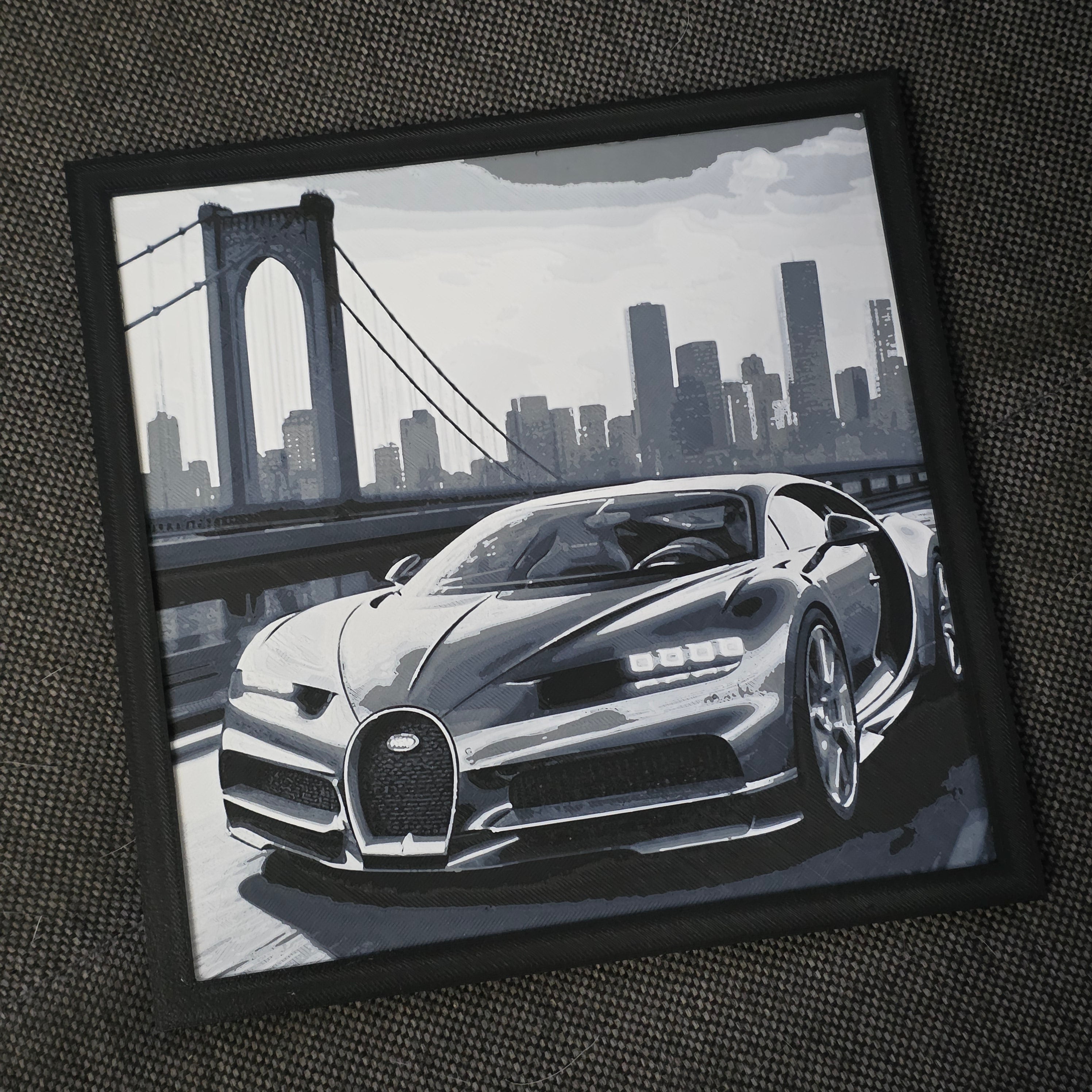 Premium 3D Printed Hueforge Wall Art – Vehicle Editions