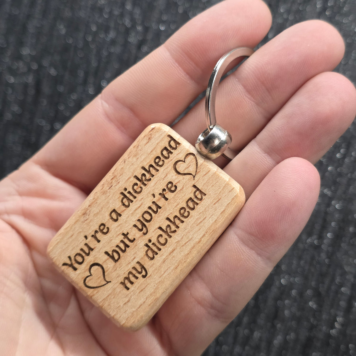 Laser Engraved Wooden Keychains – Funny, Rude & Sweary Quote Keyrings | 18+ Adult Gifts
