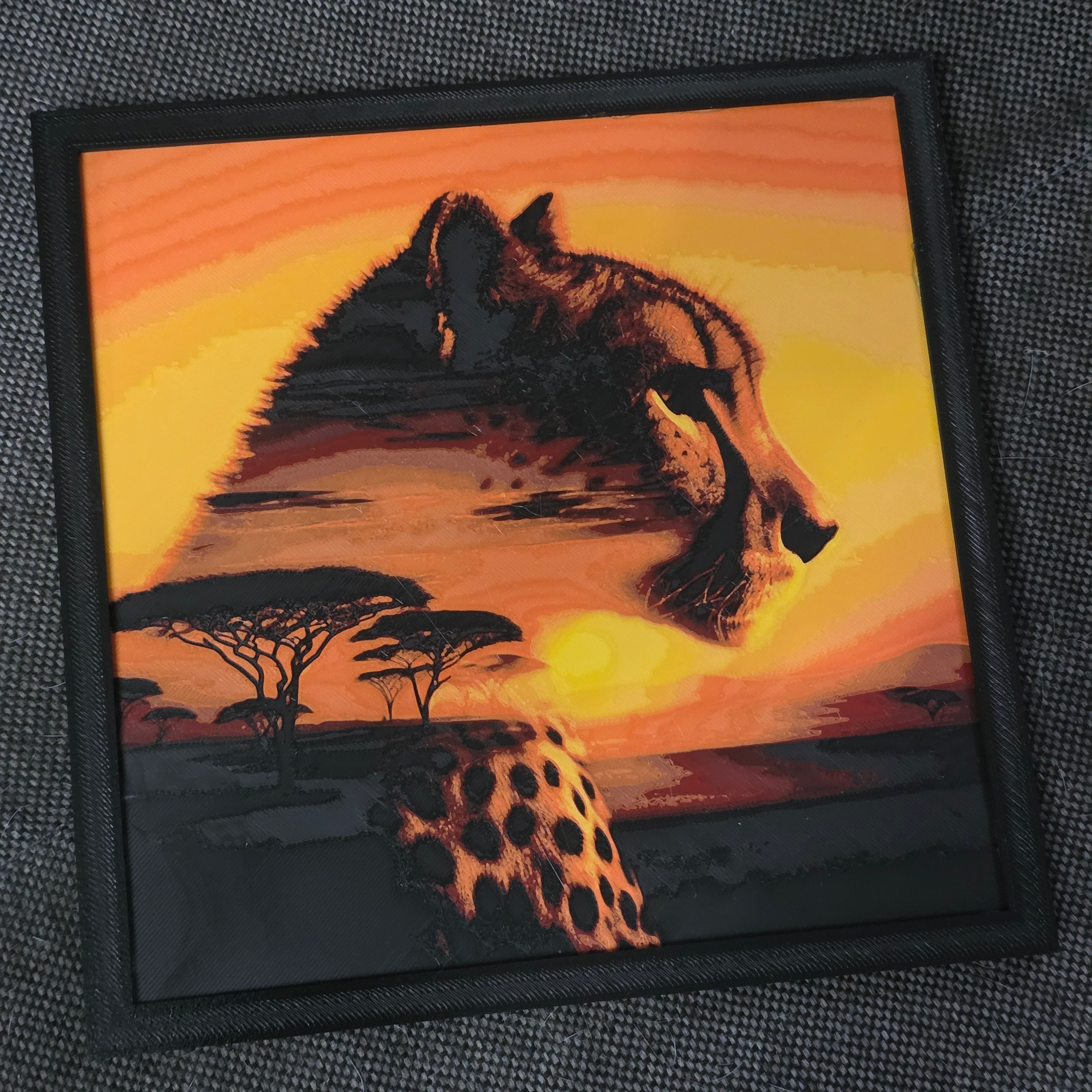 Premium 3D Printed Hueforge Wall Art – Animal Editions