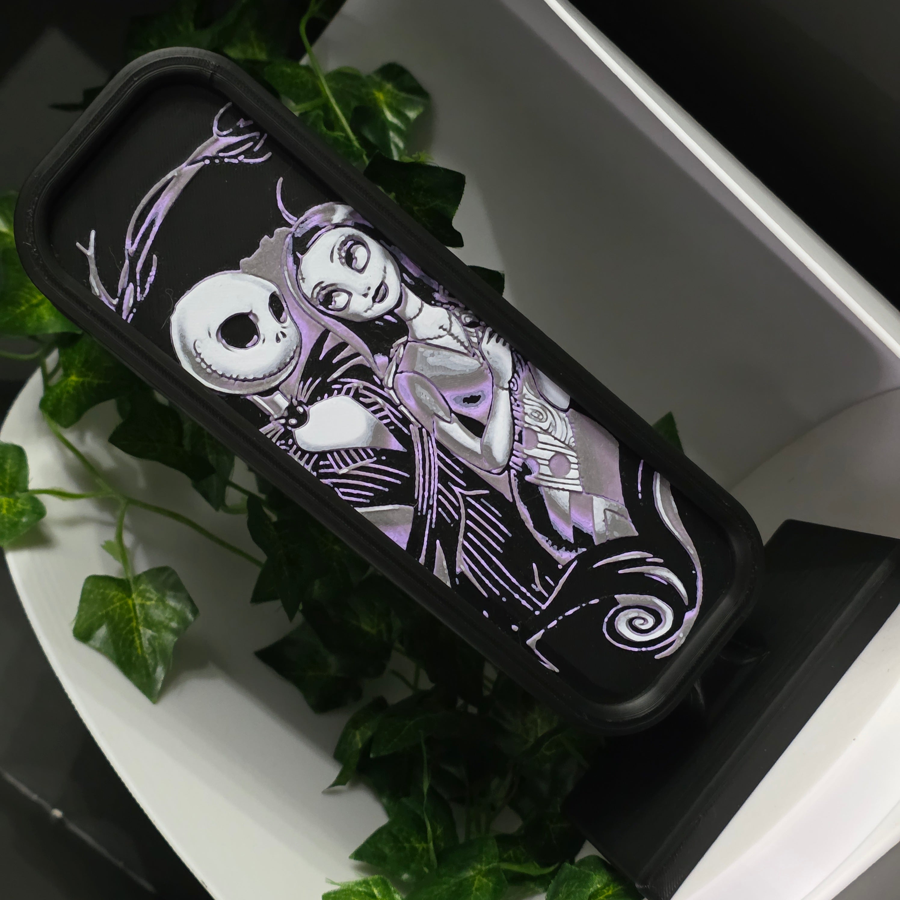 Headset Holder with Interchangeable HueForge Front & Hidden Storage Compartment
