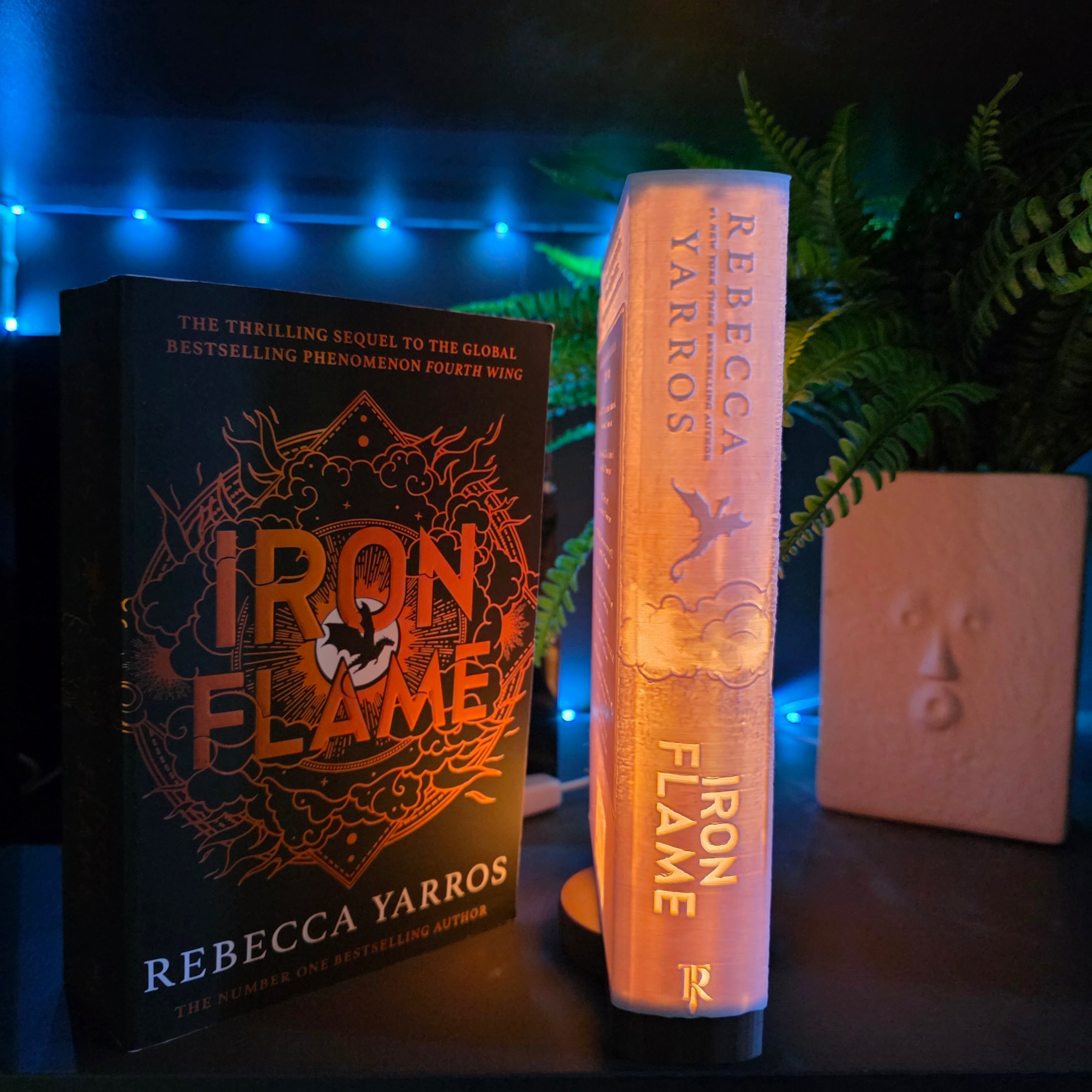 Fourth Wing Inspired 3D Printed LED Book Light with Stand