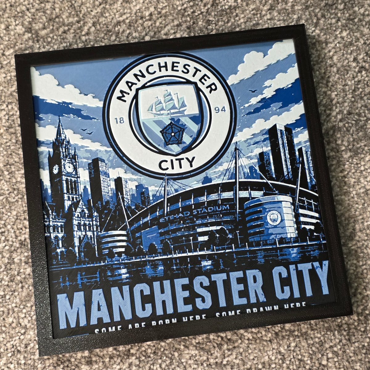 Premium 3D Printed Hueforge Wall Art - Manchester Editions