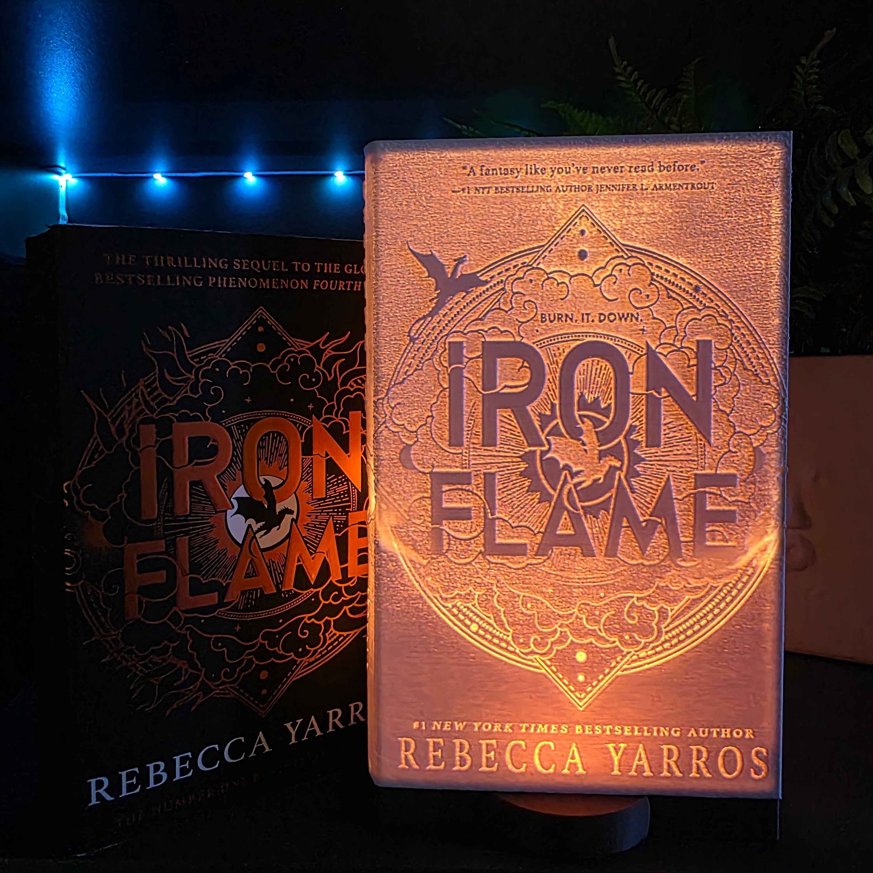 Fourth Wing Inspired 3D Printed LED Book Light with Stand