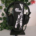 Headset Holder with Interchangeable HueForge Front & Hidden Storage Compartment