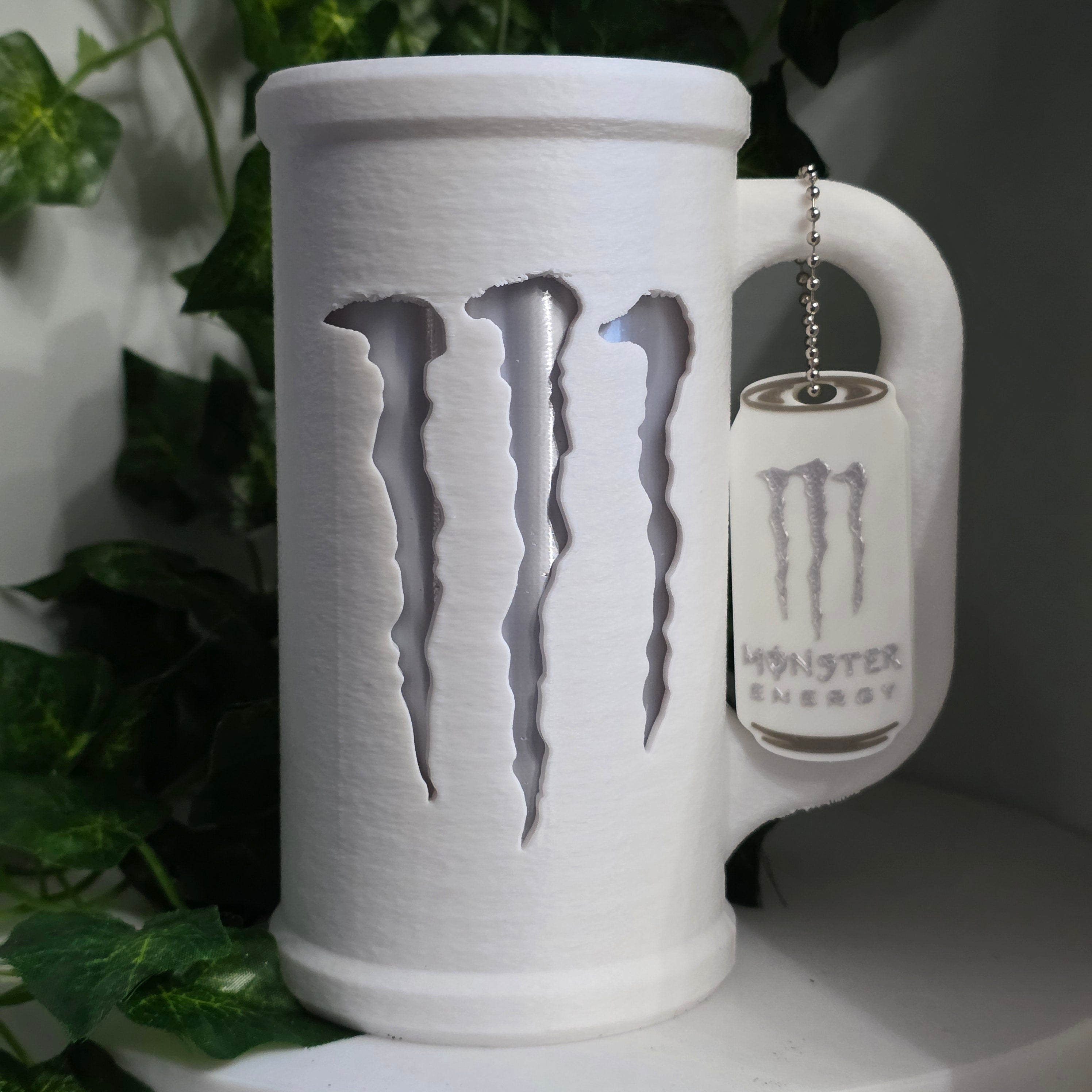 Monster Energy Inspired Can Cup (for 500ml Cans) + FREE Matching Nail Saver Keychain