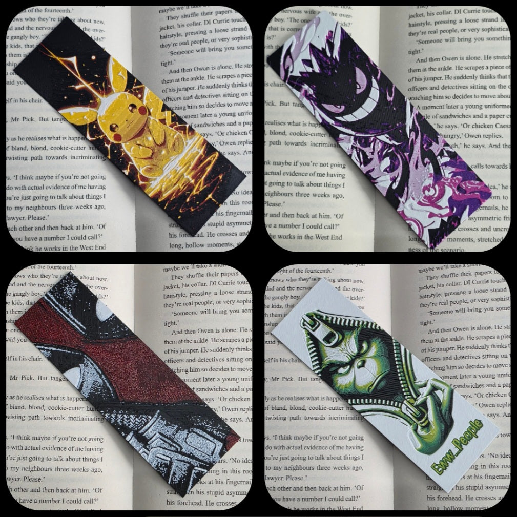 Character Inspired Hueforge Bookmarks, Many Different Styles