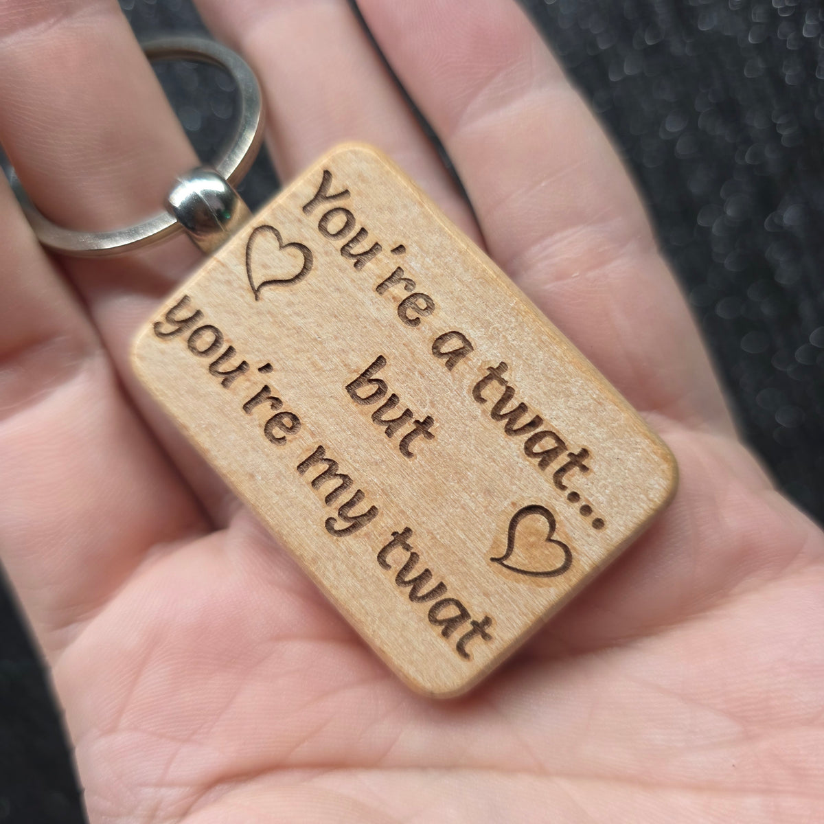 Laser Engraved Wooden Keychains – Funny, Rude & Sweary Quote Keyrings | 18+ Adult Gifts