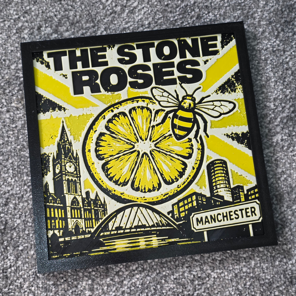 Premium 3D Printed Hueforge Wall Art - Manchester Editions