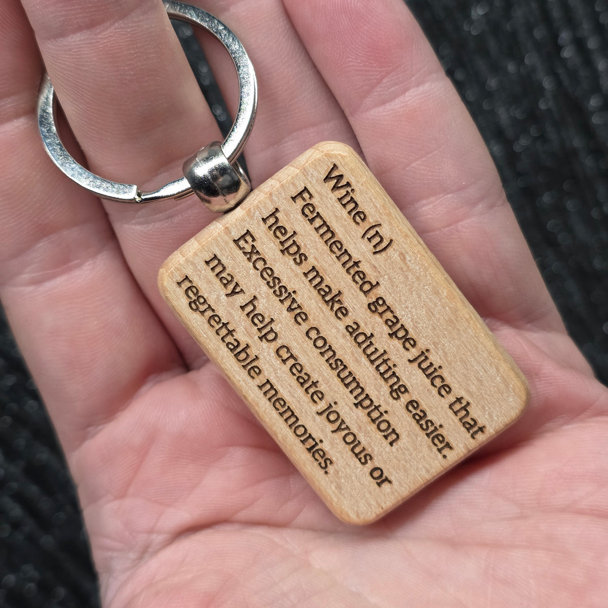 Laser Engraved Wooden Keychains – Funny, Rude & Sweary Quote Keyrings | 18+ Adult Gifts