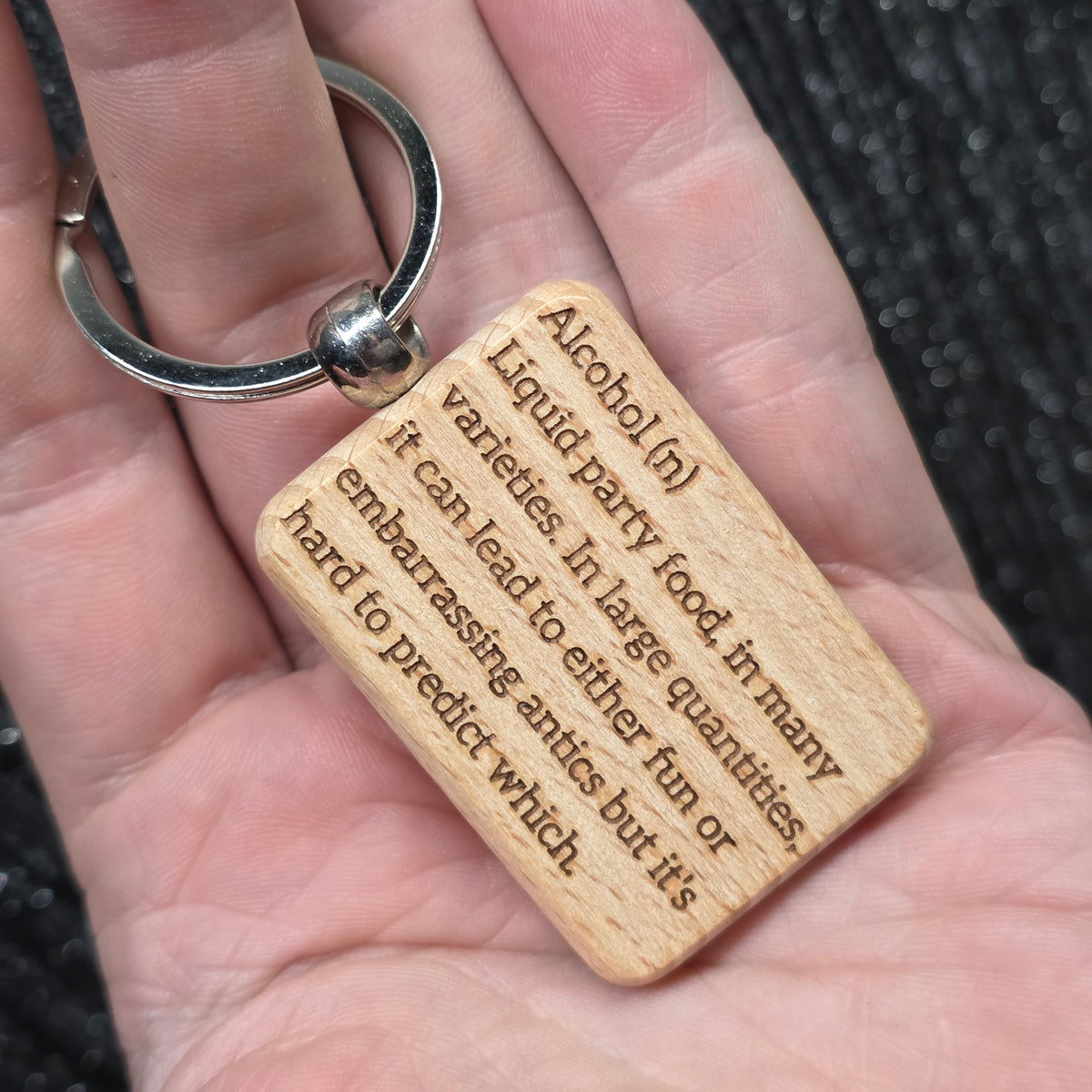 Laser Engraved Wooden Keychains – Funny, Rude & Sweary Quote Keyrings | 18+ Adult Gifts