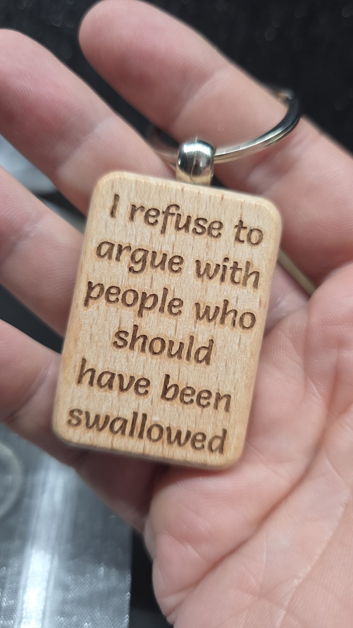 Laser Engraved Wooden Keychains – Funny, Rude & Sweary Quote Keyrings | 18+ Adult Gifts