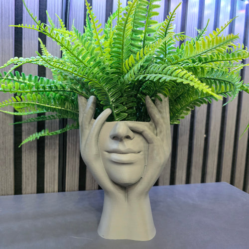 Abstract Lady Face Vase, 3D Printed Display Decoration