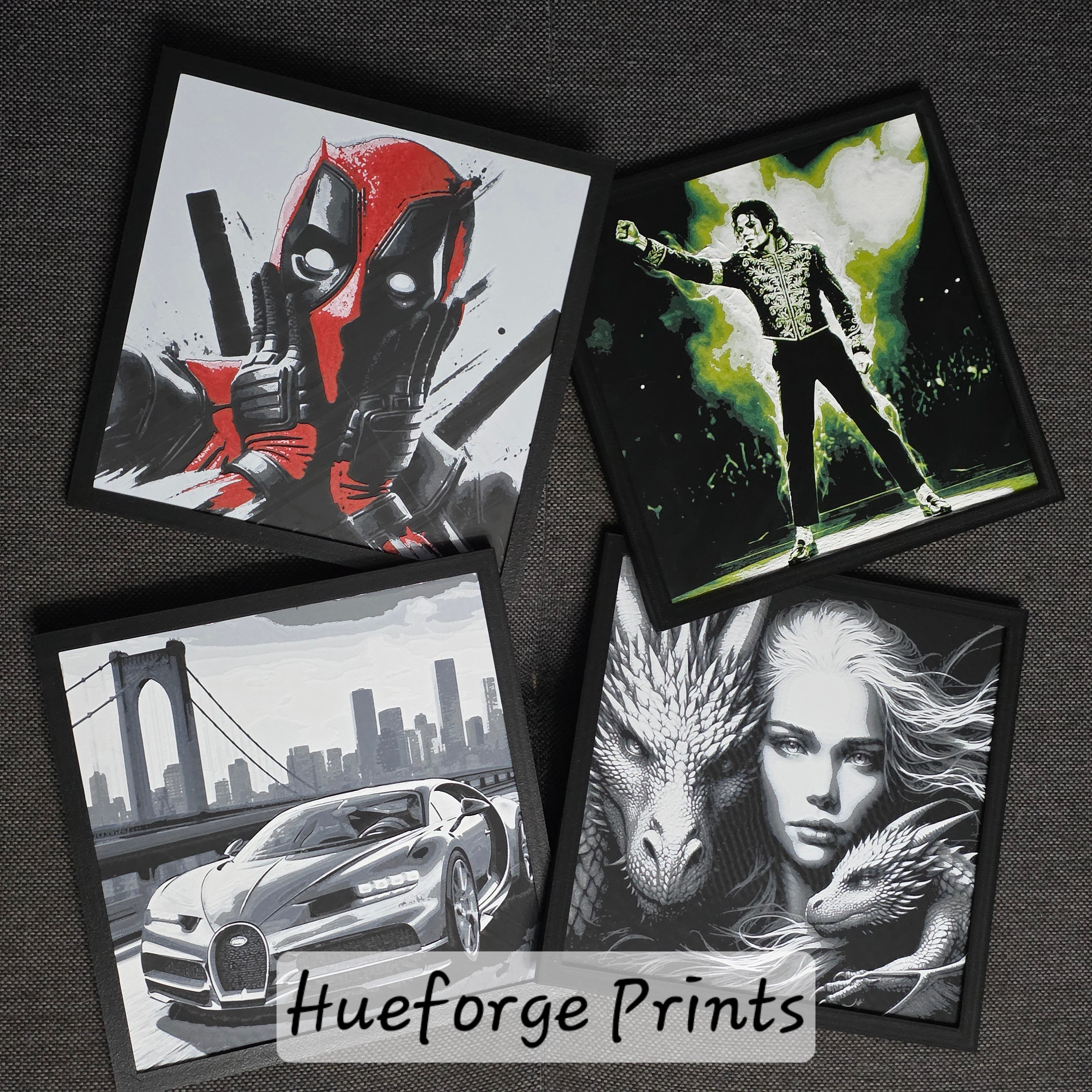 Premium 3D Printed Hueforge Wall Art – TV & Film Editions