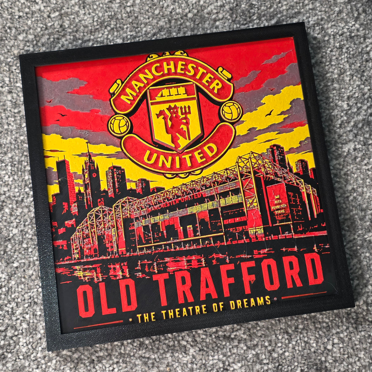 Premium 3D Printed Hueforge Wall Art - Manchester Editions