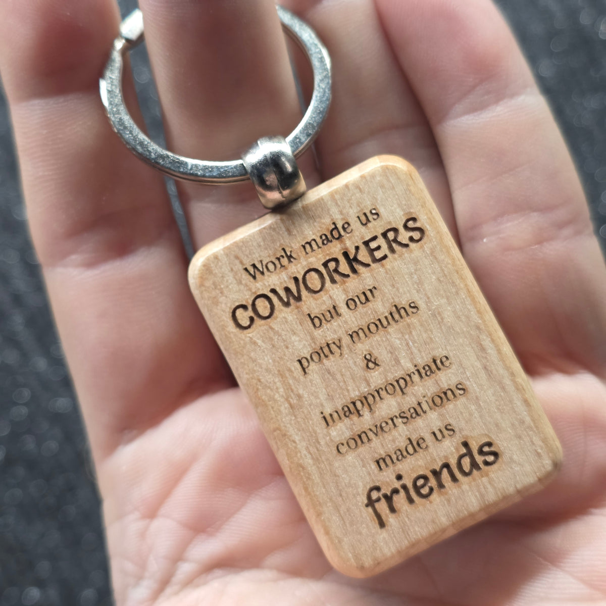 Laser Engraved Wooden Keychains – Funny, Rude & Sweary Quote Keyrings | 18+ Adult Gifts