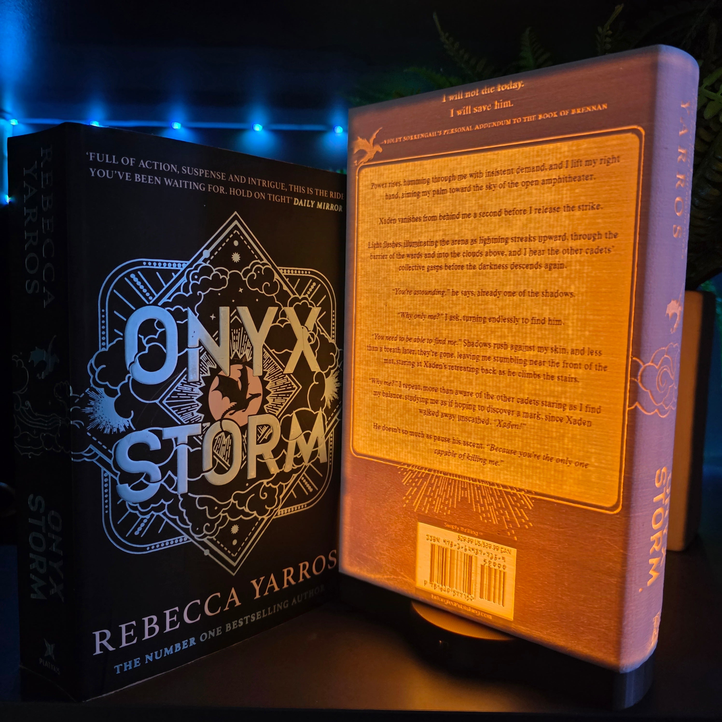 Fourth Wing Inspired 3D Printed LED Book Light with Stand