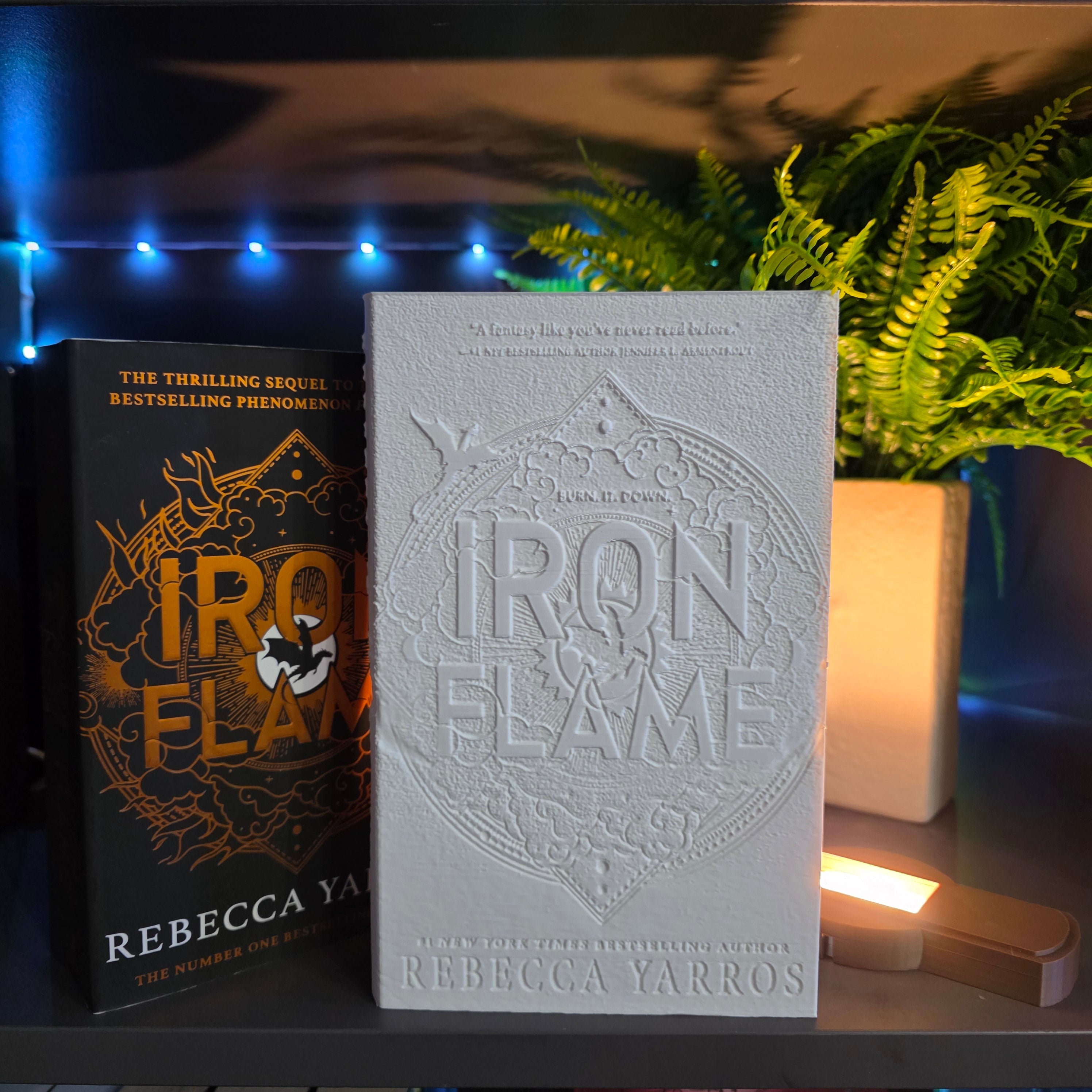 Fourth Wing Inspired 3D Printed LED Book Light with Stand