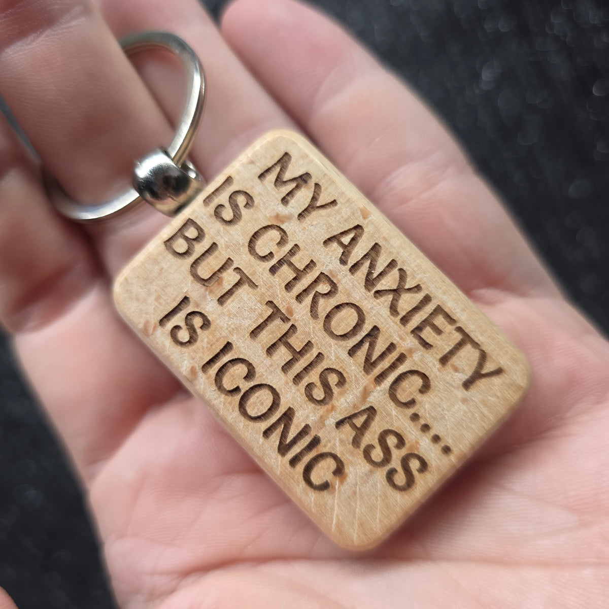 Laser Engraved Wooden Keychains – Funny, Rude & Sweary Quote Keyrings | 18+ Adult Gifts