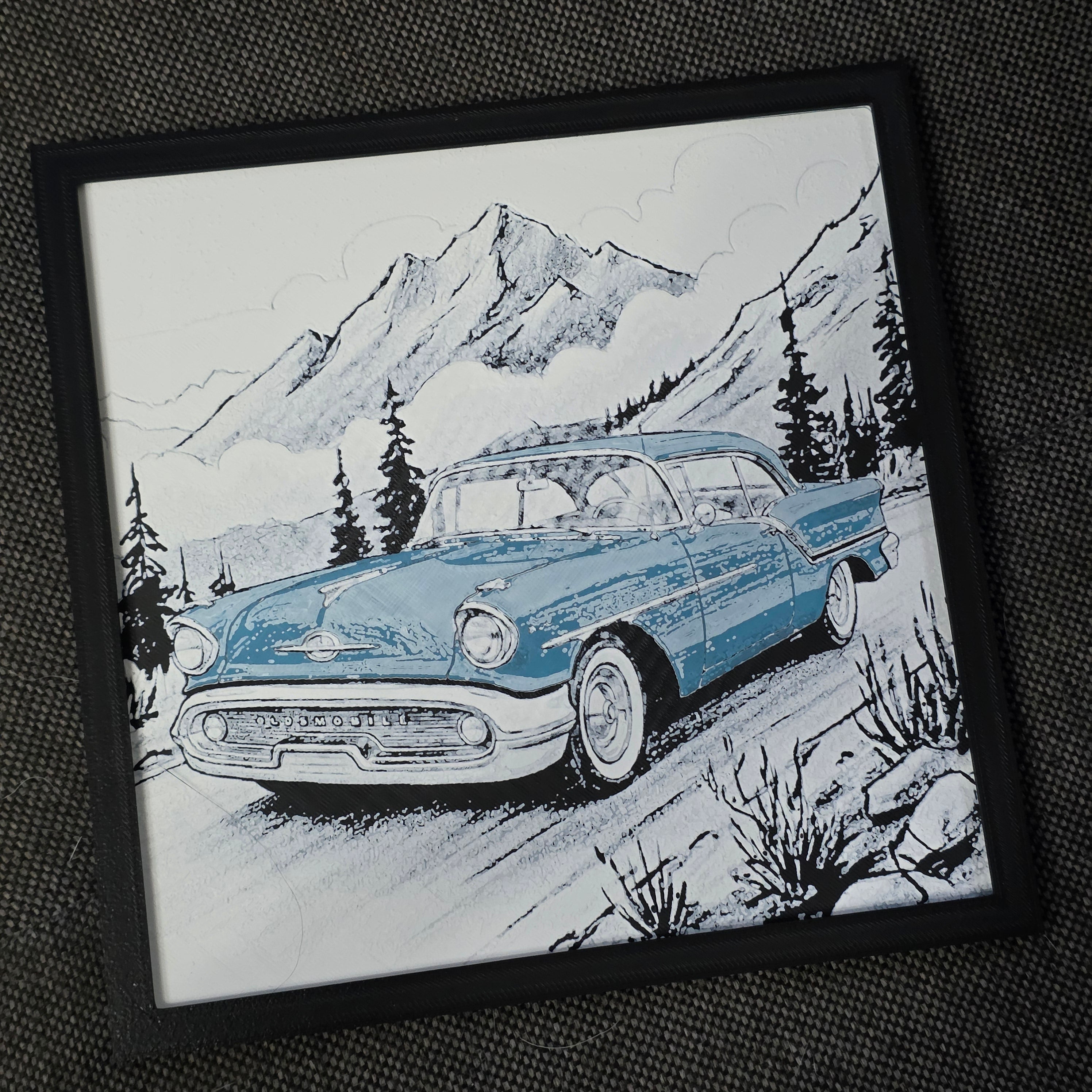Premium 3D Printed Hueforge Wall Art – Vehicle Editions